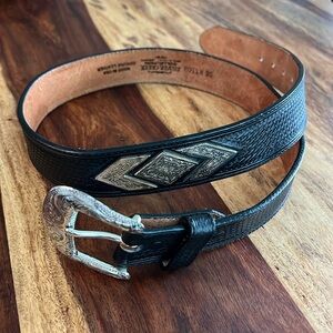VTG Silver Creek Collection genuine leather belt size 36
